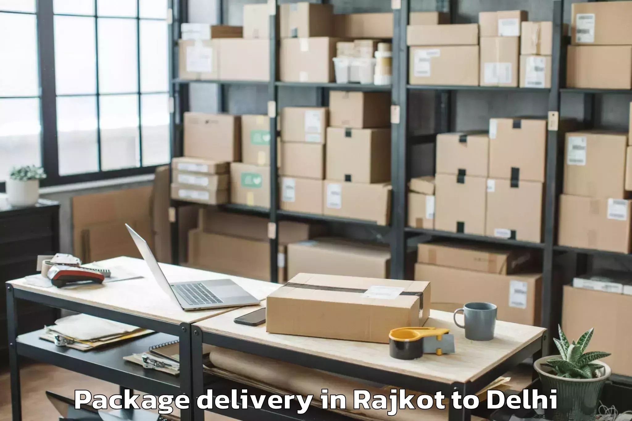 Rajkot to Jamia Hamdard New Delhi Package Delivery Booking